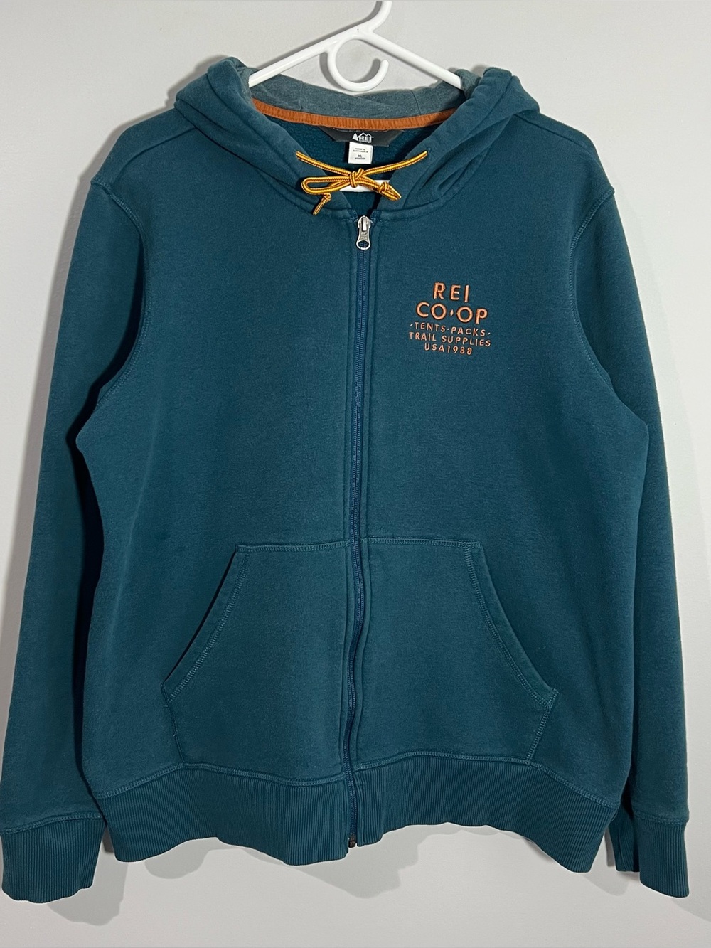 REI Co-Op Coop Blue Full Zip Long Sleeve Sweatshirt Hoodie Jacket Womens XL